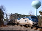 AMTK 171 leads train 80 past the signals at Fetner